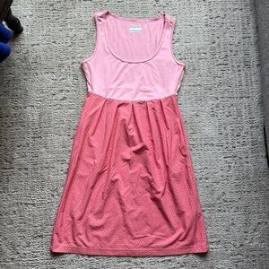 Columbia pink and peach polka dot Tank Top Dress